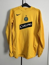 Mens Celtic 2008/2009 Away Long Sleeve Yellow Shirt Nike Size Large