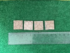 Vintage Britains Lead Floral Garden. 4 X Crazy Paving Slabs .1930s.