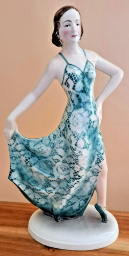 Art deco figurine lady - figurine,