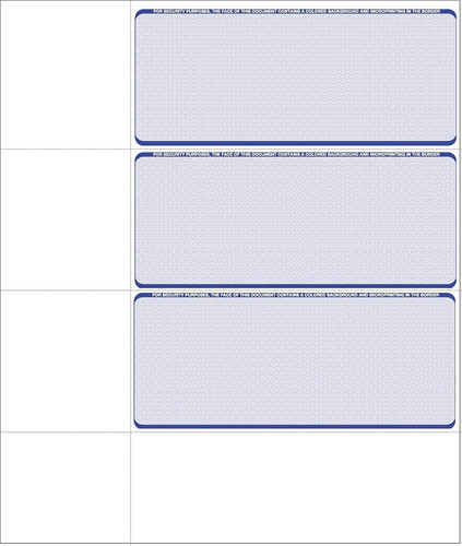 Computer check paper blank - -,