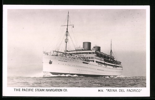 Postcard passenger ship - passenger, mv