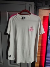 BEE INSPIRED Mens T-Shirt Size Large L (L) White & Pink - Beeinspired