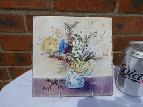 Antique hand painted flowers - painted,