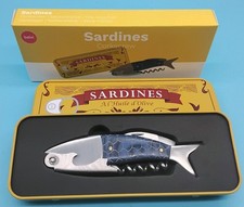 Sardine Corkscrew Fish Shaped Wine Bottle Opener