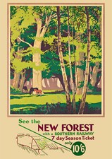 VINTAGE RAILWAY POSTER New