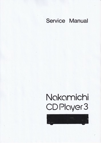 Service manual for nakamichi - service,