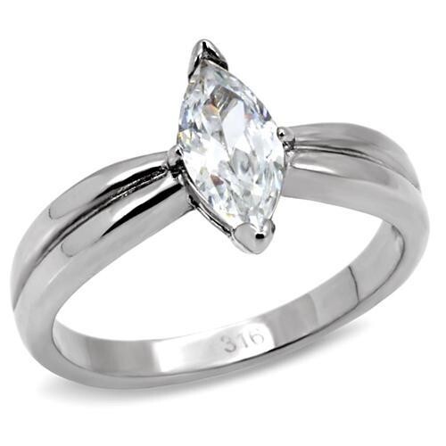 Ladies marquise ring - , silver