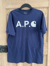 Carhartt x APC short Sleeved T-Shirt Tee Blue