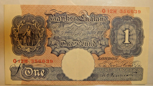 1940s bank england pound - of,