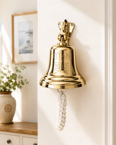 Brass titanic ship inch bell - ship,