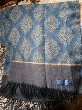 Vintage Gieves & Hawkes  Wool Blend  Scarf , 13" x 72" , Blue & Grey