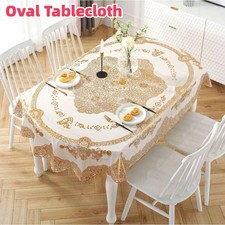 1pc Oval Oilpraoof Tablecloth