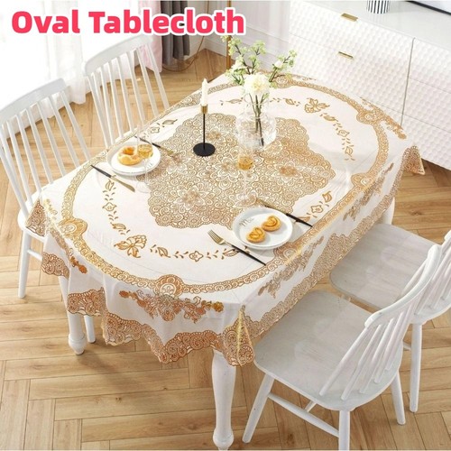 1pc oval oilpraoof tablecloth - 1pc,