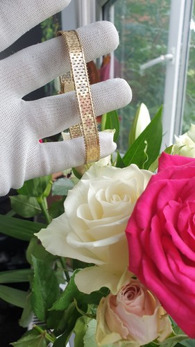 9ct tri colour bracelet with - tri,