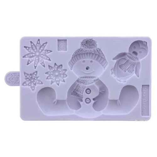 Sitting snowman mould - snowman,