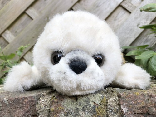 Baby harp seal teddy bear - bear, russ