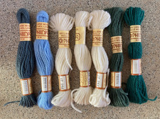 Mixed Bundle of Phildar 100% Wool Tapestry Yarn - 7 x 10m - 11 y Skeins