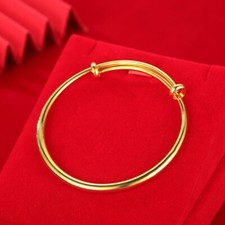 9ct Gold on Silver Expanding Baby Bangle - NEW ~ Perfect Gift