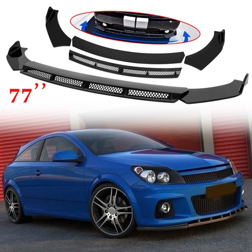 Gloss black front bumper lip - gloss,