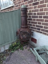 Cast Iron Chiminea Fire Pit Patio Heater