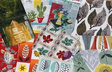 Vintage Botanical Fabric Scrap
