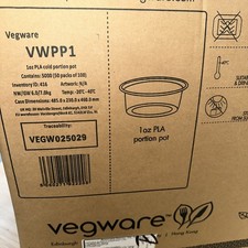 Pack Of 5000 Clear PLA Portion Pots - 1oz Cold Food Containers for Events, Cafés