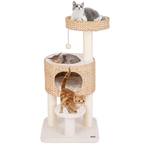 104cm natural cane cat tree - 104cm,