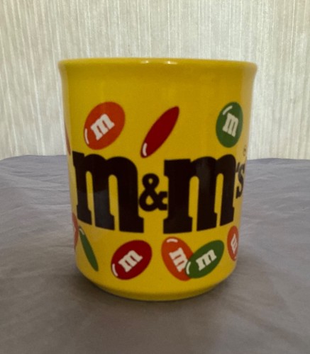 Yellow mug sweets retro - yellow, m&ms