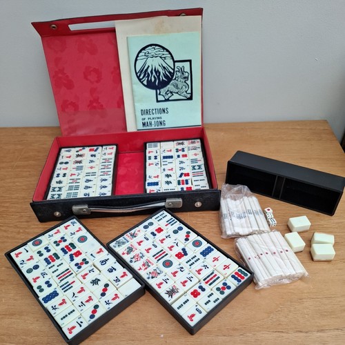 Vintage mahjong set 144 bamboo - vintage,