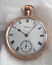 9ct Solid Gold Gents Waltham