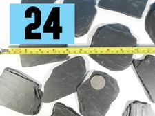 24x New NATURAL Flat SLATE Rock Gravel Pieces AQUARIUM or VIVARIUM Decoration 