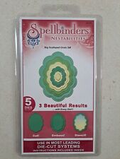 Spellbinders NESTABILITIES Big Scalloped Ovals 5 Dies Stencils Cut Emboss BNIP