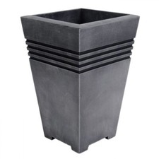 Strata Plastic Garden Outdoor Milano Tall Planter Plant Pot - Pewter