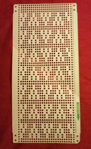 Punchcard from the - from,