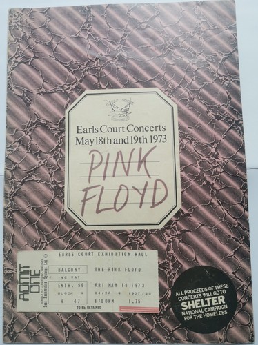 Pink floyd programme ticket - pink, &