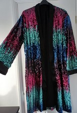 STUNNING SZ 18 20 22 OMBRE SEQUIN KIMONO EVENING JACKET COCKTAIL PARTY CRUISE 