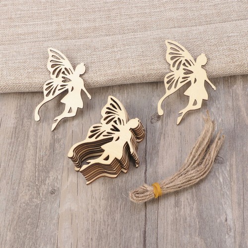 10pcs wooden angel wings - wooden,