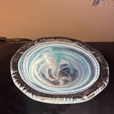 Blue Glass Swirl Bowl Not