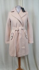 Lipsy Pink Ribbed Wrap Coat