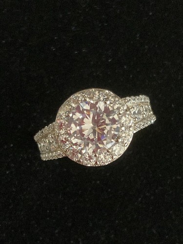 Cubic zirconia rhodium plated - rhodium,