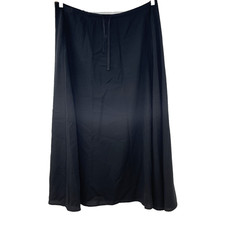 Toast Black Wool Blend Long Skirt 'Size M' 40" Waist With Drawstring         L13