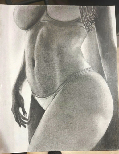 Framed realistic figurative - framed,