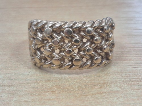 Mens 9ct gold keeper ring - 9ct,