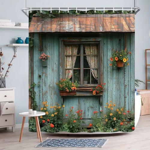 Rural log cabin garden - rural,