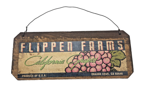 Vtg wooden crate sign - crate,