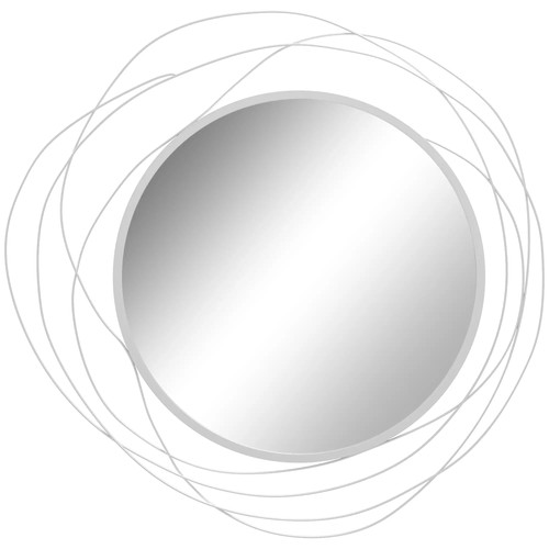 Silver mirror metal wall art - wall,