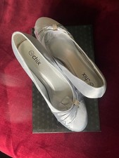 Chix Court Bridal Shoes Silver