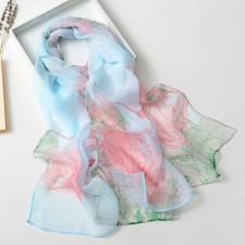 Women Long Scarves Soft Silk