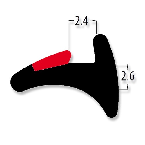 Black red upvc wedge window - black, &