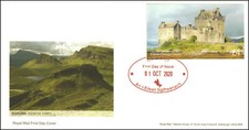 GB Local Cinderella Scotland Eilean Donan Castle £4 IMPERF First Day Cover 2020